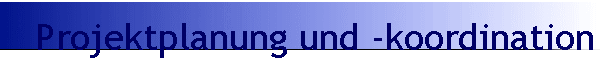 Projektplanung und -koordination