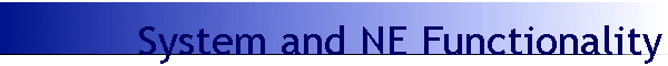 System and NE Functionality